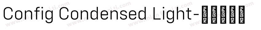 Config Condensed Light字体转换